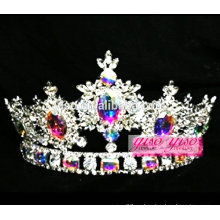 Buena vista superior de la venta AB cristal de langosta tiara de cristal